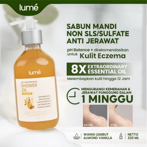 Sabun Mandi lume 8X Extraordinary Shower Oil Netto 320ml